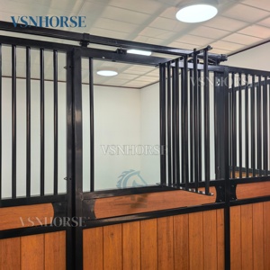 Роскошный Конный ларек с раздвижной дверью, квадратное окно, сверхпрочные оцинкованные конюшни, передние панели для современного конного сарая - Product Image 4