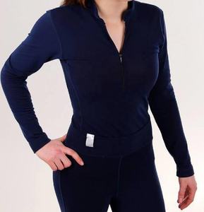 Humoristique pour équitation, chemise manches longues, fermeture éclair a 4 couches de base, extensible à 4 voies, vêtements de sport - Product Image 1