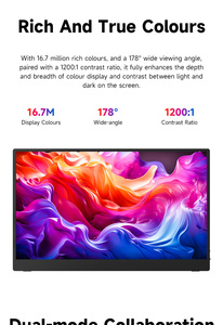 60 PC מסך מגע 1080p 4k מחשב נייד lcd משחקים צג 13.3 15.6 16 17.3 אינץ 'תכונות רמקול חדש - Product Image 5