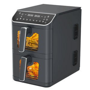 Friteuse à air carrée à double panier, grande capacité, multifonctionnelle, intelligente, sans huile, sans fumée, en acier inoxydable, pour hôtel - Product Image 3