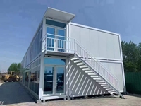 Maison conteneur moderne préfabriquée de 40 pieds, extensible, en panneaux sandwich respirants, structure en acier, villa/appartement mobile de luxe