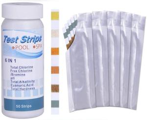Kiểm tra chất lượng nước tốt nhất 50 Dải Ph/độ kiềm/axit cyanuric/Độ cứng/dải thử nghiệm brom để bơi kém và Spa - Product Image 2