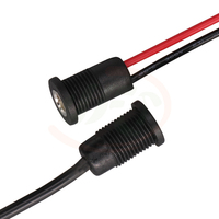 Cable de Conexión JFS Impermeable IP65 con Montaje en Panel Roscado, DC 5.5x2.1mm, 2 Núcleos, Conductor de Cobre, Aislamiento de PVC, para Construcción y Audio
