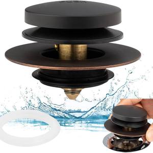 Universal Tip Toe Bath <b>Drain</b> Stopper and Cover Replaces Lift and Turn Tip-Toe and Trip Lever <b>Drains</b> for Tub - Product Image 4