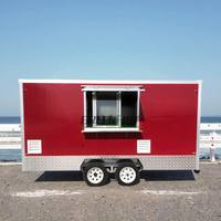 Remorque alimentaire mobile de 4,2 mètres pour la vente au détail, camions de restauration rapide, snacks, entièrement équipée avec friteuse, vente chaude en 2025