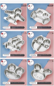 Plato Compartimentado Infantil <span class=keywords><strong>de</strong></span> Acero Inoxidable 304 - Apto para Lavavajillas y Ecológico - Product Image 5