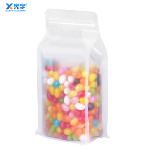 Food Grade Plastic Eight Side Seal Bag Mylar Flat Bottom Plastic Bag With Zipper for Coffee Beans Nuts Snacks Cashews Almonds - Product Image 3