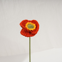 Bouquet de fleurs éternelles artisanales en forme de coquelicot, petites fleurs artificielles au crochet, textile décoratif pour la remise des diplômes et la Saint-Valentin
