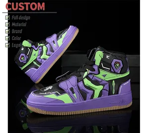 ईवीए एनीमेशन जॉइंट लिमिटेड एजे हाई-टॉप बोर्ड जूते प्रेमी पुरुषों के बास्केटबॉल जूते कैजुअल स्नीकर फैशनेबल जूते