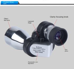 Télescope d'angle <span class=keywords><strong>zoom</strong></span>, vision nocturne, étanche, mini portable, HD haute puissance, mono, jeu de balle en plein air, 8X20, champ de vision 96M/1000M - Product Image 4