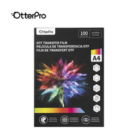 OtterPro Vente en gros Prix bas Feuille de paillettes arc-en-ciel A4 Film de transfert thermique DTF en rouleau