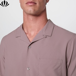 Camisa de playa de campamento con botones informales de poliéster tejido de ajuste relajado para hombre de nueva tendencia con bolsillo en el pecho - Product Image 6