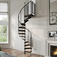Prima vente en gros villa extérieure haut de gamme escalier en colimaçon en acier grand escalier en colimaçon moderne prix bon marché utilisation intérieure matériau métallique