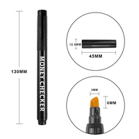 Stylo de test d'outil de faux dollar dans le détecteur de stylo de chèque de papier-monnaie de contrefaçon pour une utilisation avec la monnaie américaine