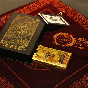 <span class=keywords><strong>2025</strong></span> New vàng lá Tarot thẻ Set PET không thấm nước dập nóng in ấn chơi nhựa Tarot thẻ - Product Image 5