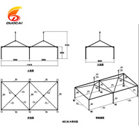 Tente Pagode 6x12m (20x40ft) pour Festival, Commerciale, Fête, Salon Professionnel Extérieur, Mariage – Étanche en PVC avec Murs en Alliage d'Aluminium