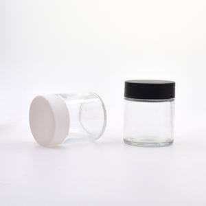 Nhà Máy 1 <span class=keywords><strong>oz</strong></span> -18oz 1G, 3.5G, 7g, 14g Lọ hoa thủy tinh thẳng mặt Jar childproof container với màu đen CR có nắp đậy - Product Image 2