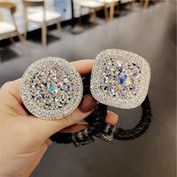 Élastique à cheveux brillant effet diamant, avec strass, pour queue de cheval, haute élasticité, accessoires pour femmes et filles