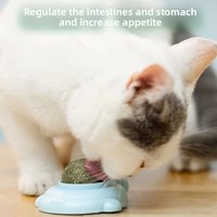 Jouet interactif rotatif à 360° en forme d'OVNI avec boule de menthe à chat pour le nettoyage des dents et la santé digestive des chats - Jouets pour chats - Usine