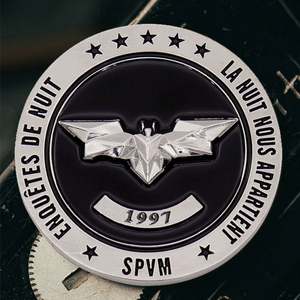 Moneda de desafío de metal personalizada de fábrica con logotipo de equipo, grabable, de 30mm, 40mm, 50mm, amuleto de la suerte con forma de bate - Product Image 1