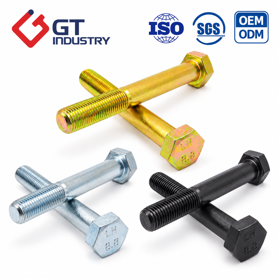 Factory Supply DIN 931 ISO 4014 Carbon Steel Grade 8.8 Yellow Zinc ...