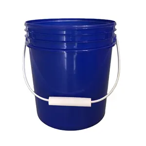 热销圆形可回收10L食品级耐用工业漆桶塑料桶带盖