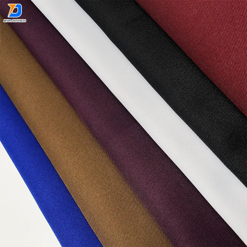 Jinda Vải Dệt TC 80/20 Polyester Chất Lượng Tốt Phù Hợp Với Đầm VảI Kaki Màu Gabardine Và Vải Canvas