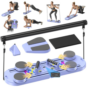 Tabla de ejercicios abdominales Wansheng 1080x410x75mm con rueda de rebote para entrenamiento de core en casa, abdominales y flexiones - Product Image 1