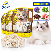 Litière pour chat au tofu de soja, parfum citron, alternative durable à la litière à base d'argile, qualité supérieure, certifiée BSCI CE, vente chaude