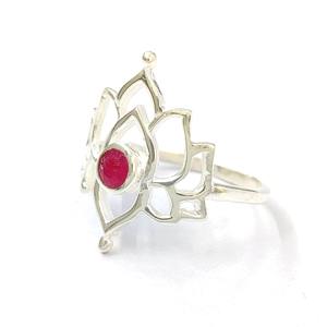 Bague en agate rubis, argent sterling 925, bague en pierres précieuses, bague en agate rubis réglable, collection artisanale, bagues fines, bijoux en argent, prix de gros - Product Image 4