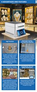 Máquina de Ensayo de Densidad y Pureza de Metales Preciosos/Oro, Analizador de Oro Portátil, Máquina de Prueba de Oro XRF - Product Image 1