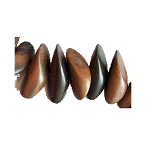 Twisted Lump Natural Black 9x26x9mm 16 pulgadas Strand Length Ebony Beads para la fabricación de joyas - Product Image 1