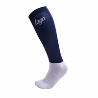 Chaussettes de compression antidérapantes en silicone à logo personnalisé, hauteur genou, pour l'équitation, pour hommes et femmes