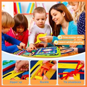 Tablero de Actividades de Fieltro con Diseño de Dinosaurio, Juguetes Montessori para Niños Pequeños, Libro Sensorial de Fieltro para Educación Temprana - Product Image 6