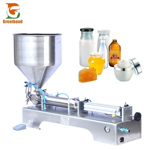 10-100ML Single Head Semi Automatic Water Liquid Honey Paste Salad Sauce Cream Pneumatic Quantitative Dispensing Filling Machine - Product Image 1
