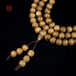 Bracelet de prière authentique en bois d'agar, 108 perles de 7 mm, qualité 1, Oud naturel, bijoux de méditation et de pleine conscience - Product Image 3