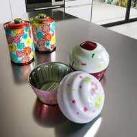 Boîte de rangement scellée en métal ronde personnalisée, grande capacité, pour gâteaux, biscuits, friandises, emballage cadeau pour les fêtes