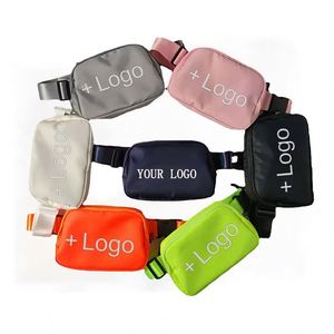 Siy639 Sac banane unisexe en nylon imperméable avec logo personnalisé, petit sac de course, mini sac bandoulière pour l'entraînement, les voyages et la randonnée - Product Image 3