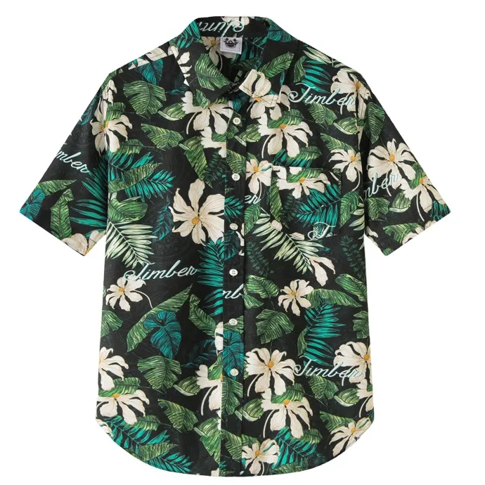 زر أسفل <span class=keywords><strong>القطن</strong></span> الإناث ألوها قميص الرجال قميص هاواي صيفي