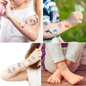 2023 pegatinas de tatuaje de papel impermeables personalizadas lindo diseño de unicornio aplicación corporal temporal para niños al por mayor <span class=keywords><strong>en</strong></span> <span class=keywords><strong>Amazon</strong></span> - Product Image 2