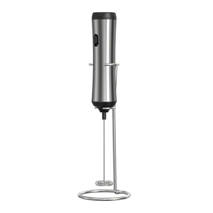 KJBQ-4-BS Black Rechargeable Electric Handheld Drink Mixer With