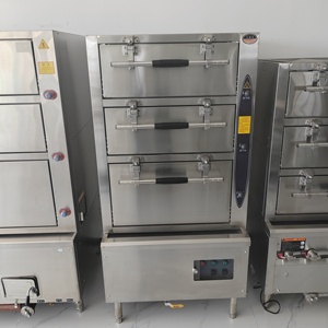 3ドアスチームシーフードキャビネット800L 12kW, NSF認証ビュッフェ付き湿度コントロール付き