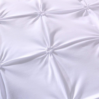 Housse de couette décorative de luxe solide plissée couleur personnalisable qualité respirante ensemble housse de couette King Polyester