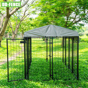 Cage de course pour chien en treillis métallique, robuste et personnalisé, grands chenils pour chiens d'extérieur à vendre, vente en gros - Product Image 6