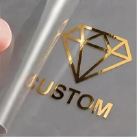 Etiqueta Adhesiva Transparente con Logotipo Metálico Dorado en 3D, Personalizada por el Fabricante OEM, con Transferencia de Calor UV, para Empaques de Productos para el Cuidado de la Piel