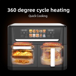 <span class=keywords><strong>Freidora</strong></span> de <span class=keywords><strong>Aire</strong></span> de Doble Compartimento de Gran Capacidad 14L, Control Digital, 1800W, Inteligente y sin Humo, para Uso Doméstico, Éxito de Ventas Transfronterizo - Product Image 5