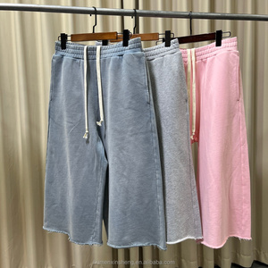 XINSHENG Fabricant – Pantalon de survêtement ample en coton éponge, coupe large, longueur trois-quarts, pour <span class=keywords><strong>homme</strong></span> - Product Image 1