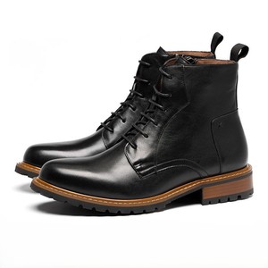 <span class=keywords><strong>Stivaletto</strong></span> da Uomo in Vera Pelle, Formale, Leggero, Traspirante, Comodo, con Lacci, per Aumentare l'Altezza - Product Image 3