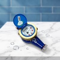 Compteur d'eau numérique à boîtier en laiton durable avec mesure de haute précision, norme ISO4064, indice de protection IP68, taille DN15, OEM disponible