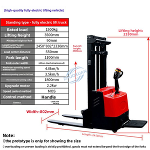 High Efficiency 1.5-Ton Electric Pallet Stacker Automatic Lifting Device With Chain Sling Retail Mining Application - Product Image 2